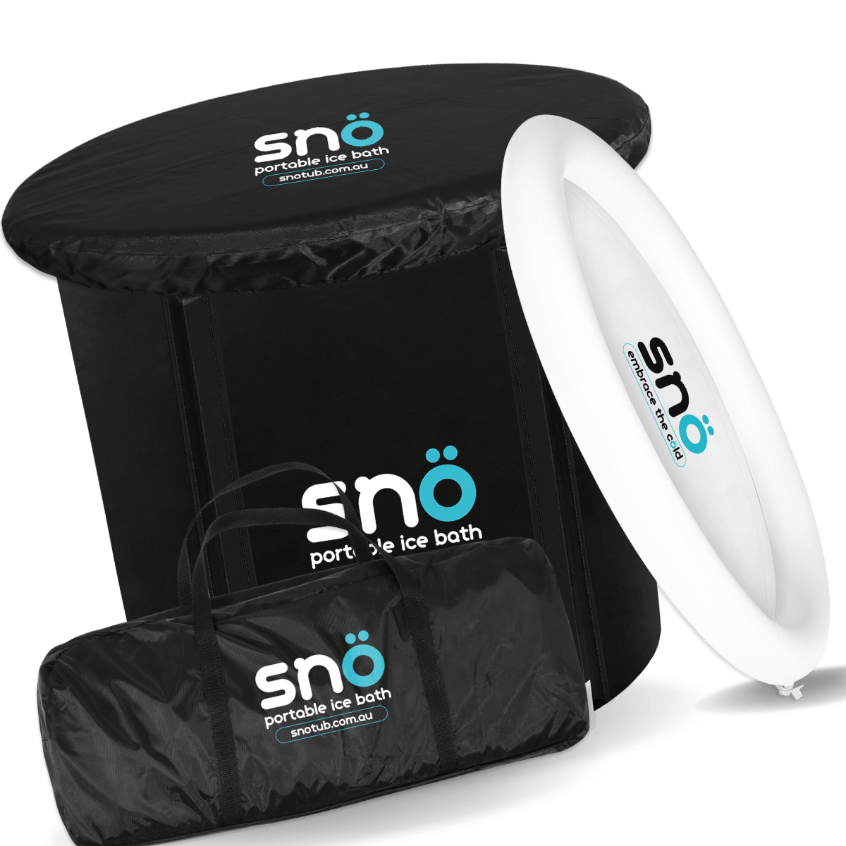 portable ice bath with lid and bag